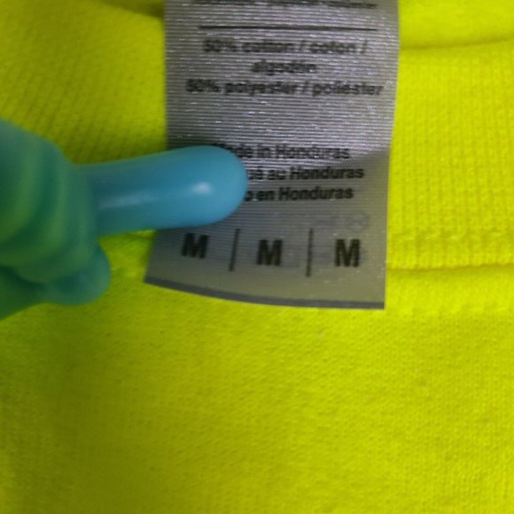 Doja Cat Cropped Graphic Pullover Sweatshirt Highlighter Yellow Women Size MNWOT - Picture 7 of 8